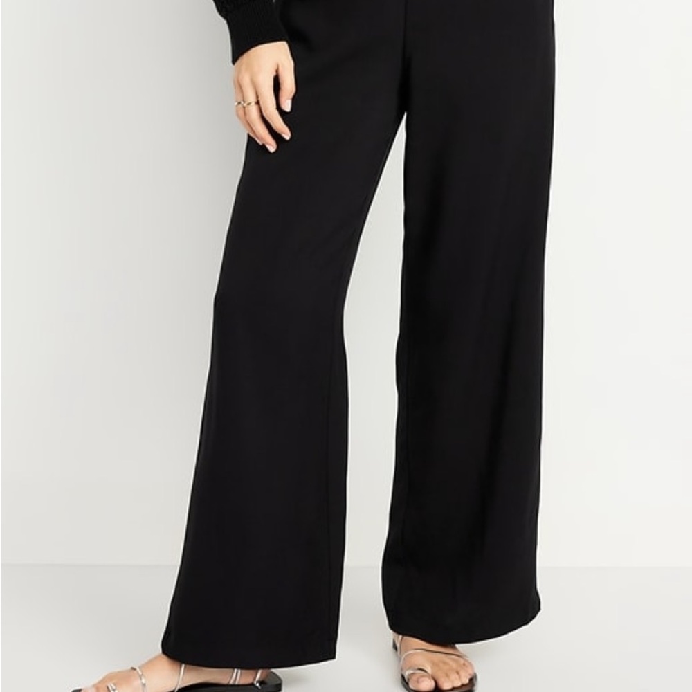 Old Navy high-waisted playa pants, black, size Large Tall